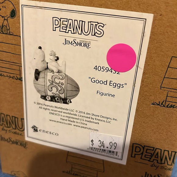 Jim Shore Snoopy and Woodstock on Decorative Egg Figurine - Picture 9 of 9